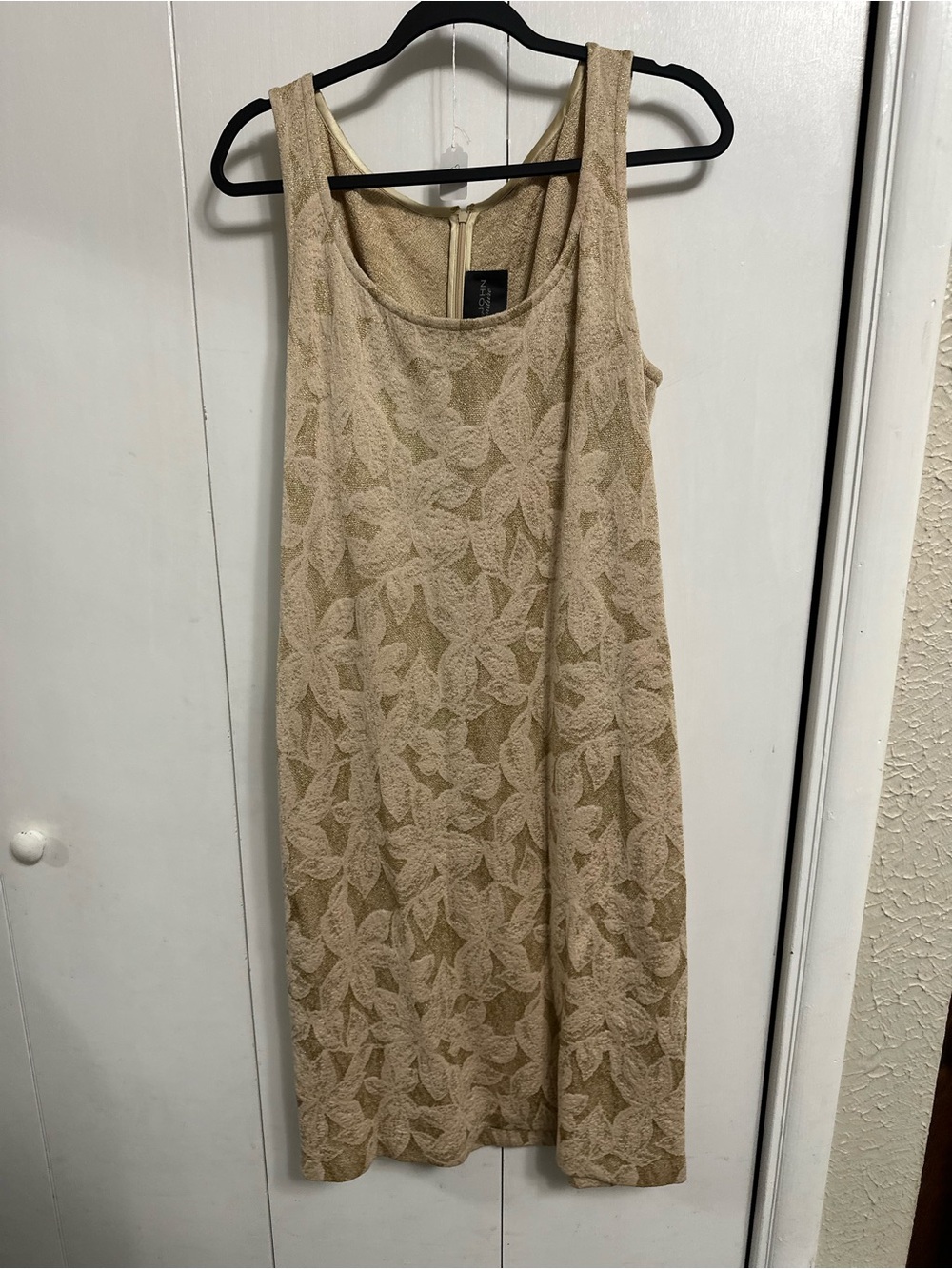 Women's Cream Lace Overlay Tank Dress